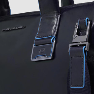 Piquadro Borsa porta pc e iPad® in pelle personalizzabile con protezioni antiurto e RFID
