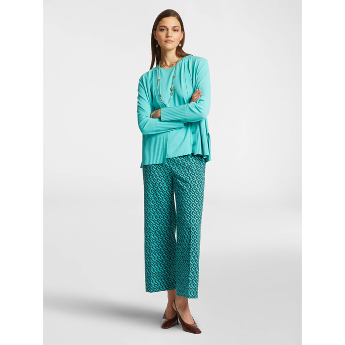 Elena Mirò - Pantaloni pull on fantasia - Verde