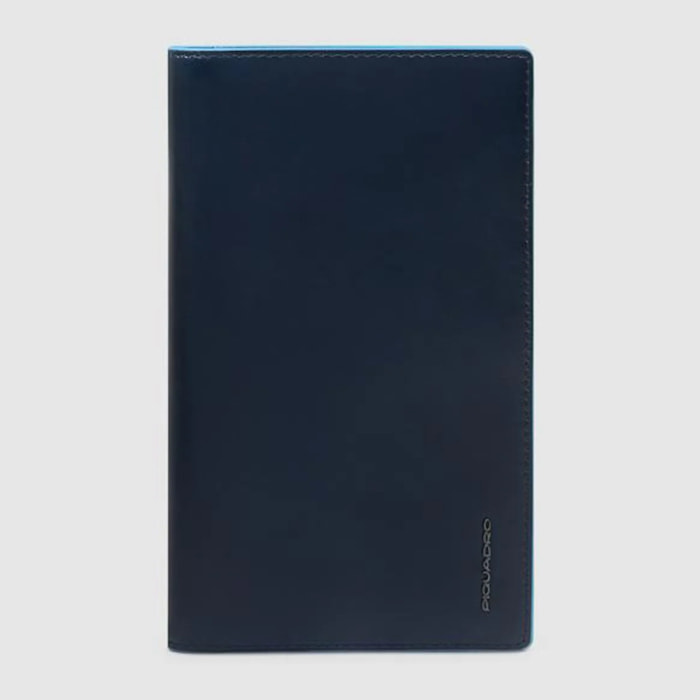 Piquadro Porta documenti da viaggio in pelle con porta carte di credito, schermato con protezione RFID