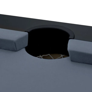 Table de billard convertible noire tapis gris - Eddie