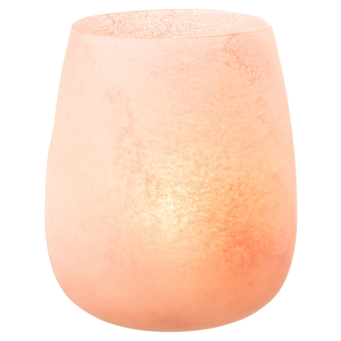 J-Line vase Givré - verre - rose - 27 cm de hauteur