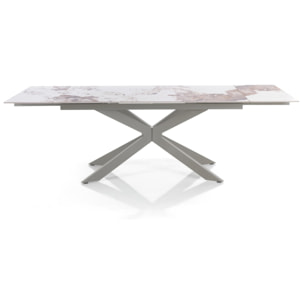 Oresteluchetta Tavolo allungabile WARD ONICE PLATINUM