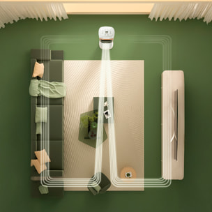 Climatizzatore multifunzione senza pale, con 2 livelli di riscaldamento e raffreddamento. Serbatoio d'acqua da 3L e telecomando.