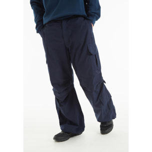 Pantaloni cargo con doppie tasche e coulisse intermedia