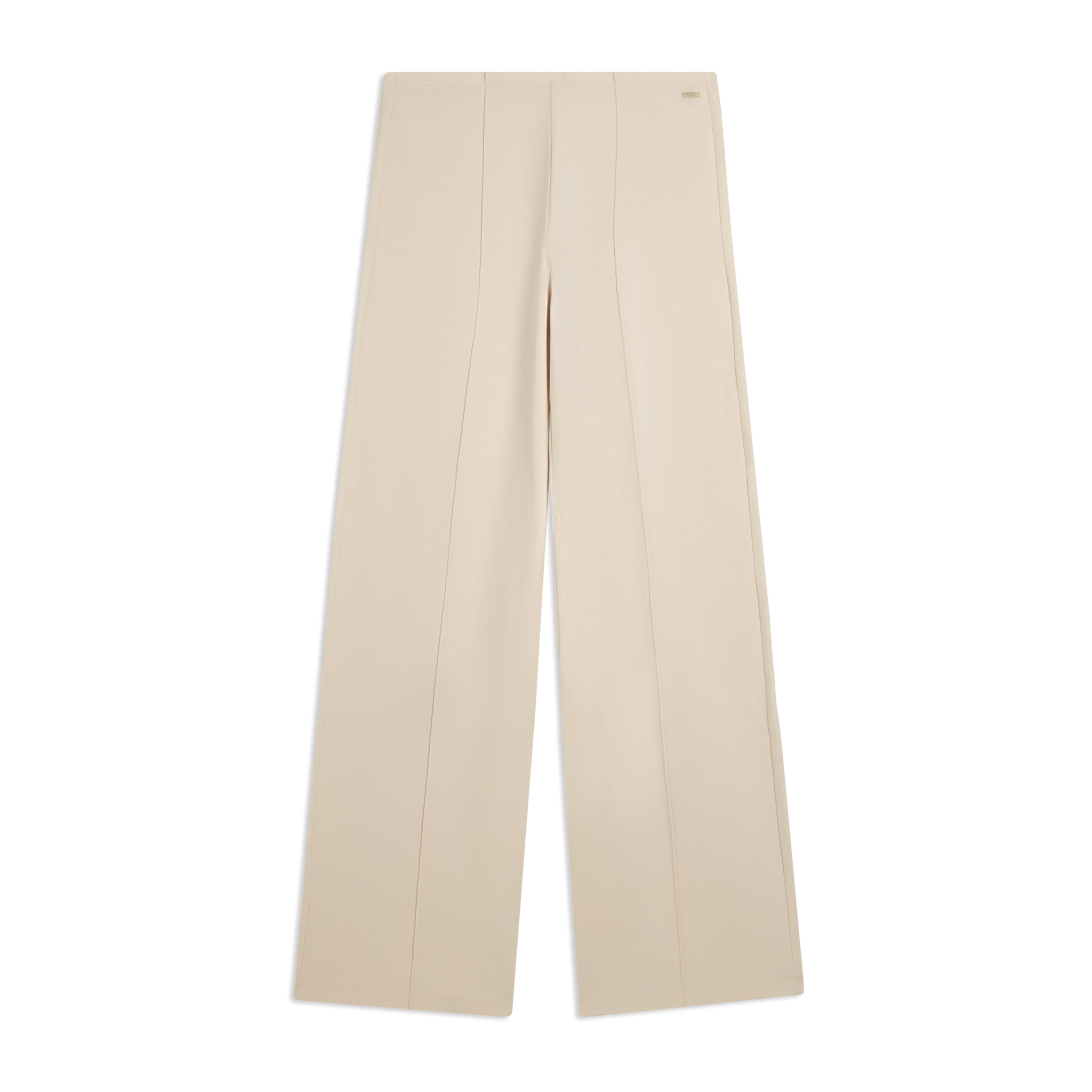 Pantaloni slim con gamba ampia e dettaglio piping