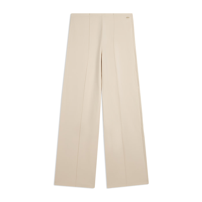 Pantaloni slim con gamba ampia e dettaglio piping