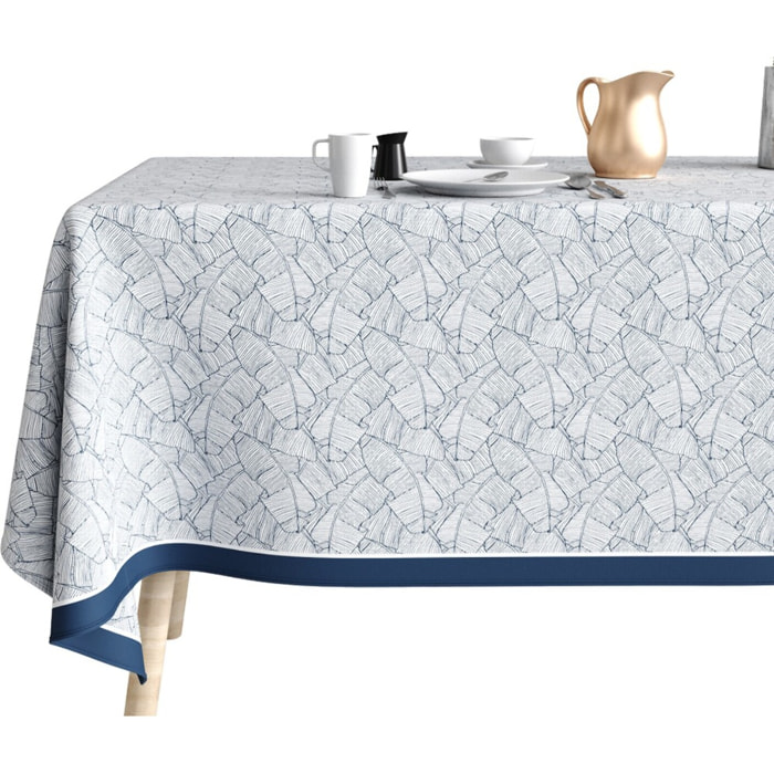 Nappe imprimée Coton Anti Tache Planta Bleu