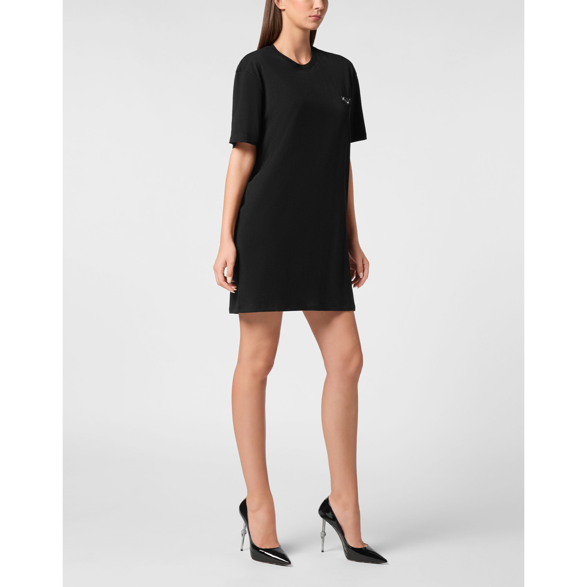 PHILIPP PLEIN T-Shirt Dress Short ICONIC PLEIN