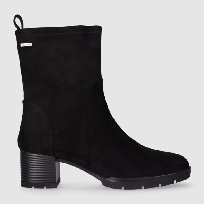 Botines de Tejido - Negro - Tacón: 5 cm
