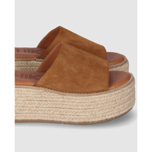 Sandalias de Serraje - Cuero - Tacón: 6 cm