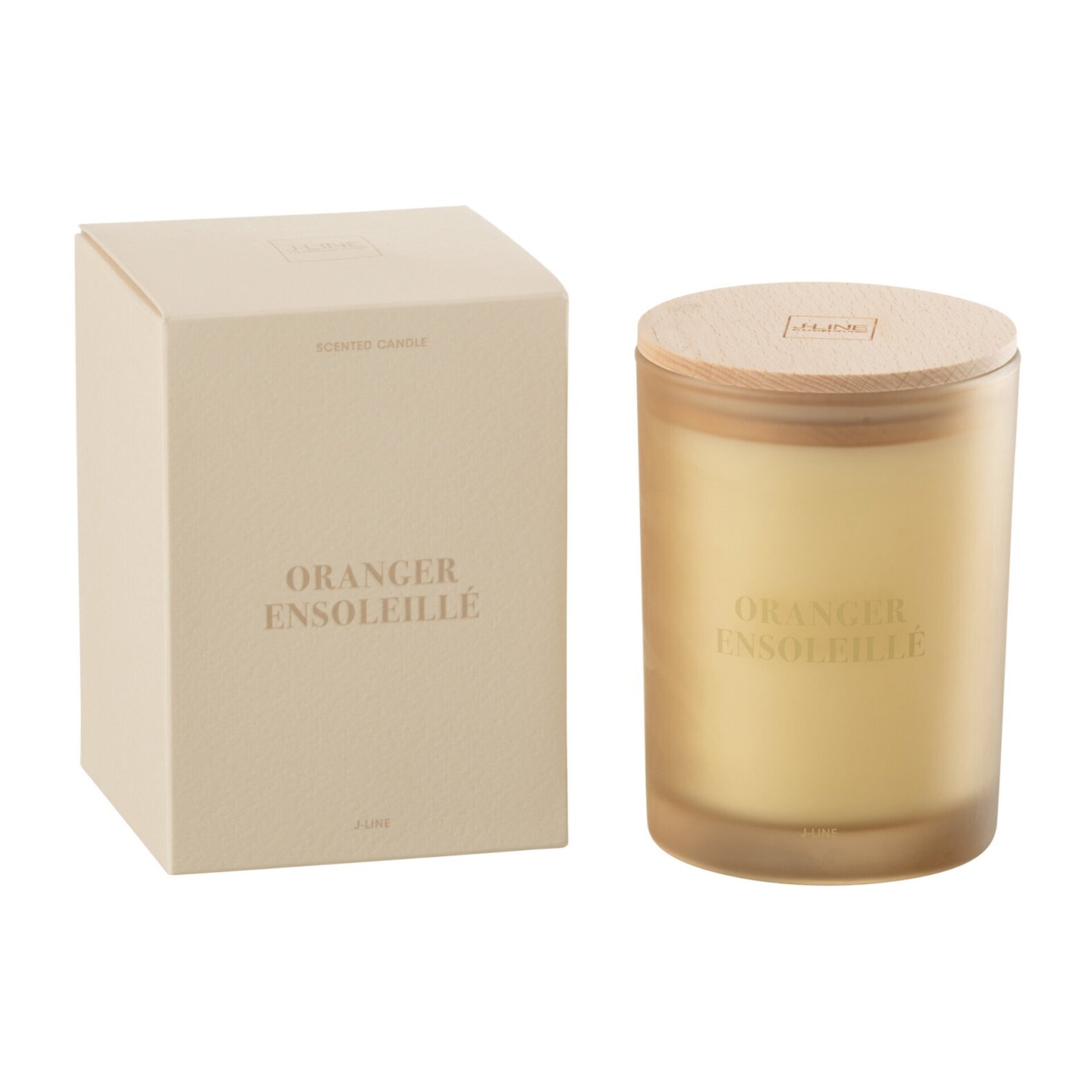 J-Line bougie parfumée Accords Essentiels - Oranger Ensoleillé - jaune - 38H