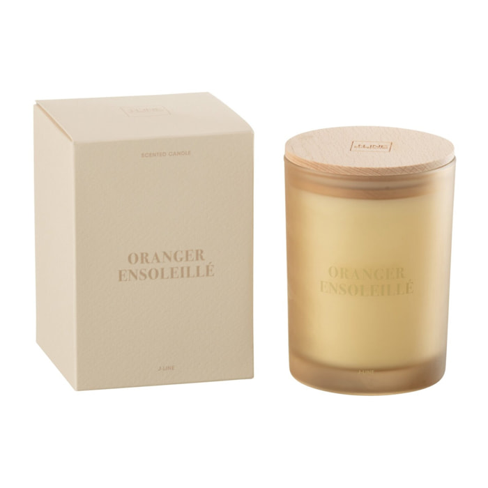 J-Line bougie parfumée Accords Essentiels - Oranger Ensoleillé - jaune - 38H