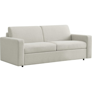 Canapé convertible express en tissu "Diana" - Couchage 140 cm - 3 places - Beige