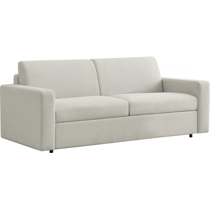 Canapé convertible express en tissu "Diana" - Couchage 140 cm - 3 places - Beige