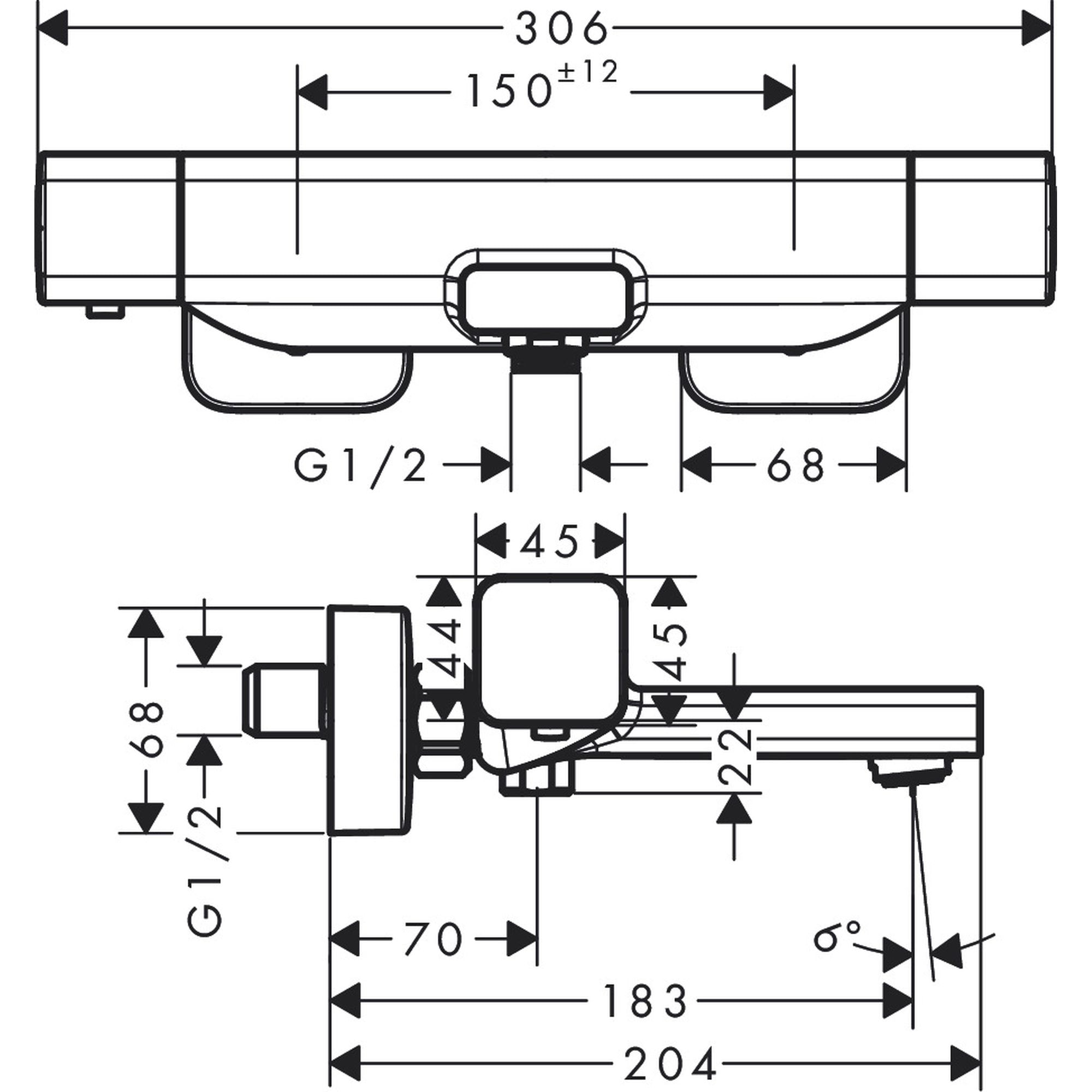 Mitigeur Thermostatique bain/douche chromé Ecostat E