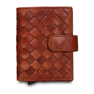 Portafoglio uomo in vera pelle - Modello Bastian Plus - Casual - 7.5 x 10.0 x 2.0 cm