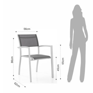 TOMASUCCI set 2 sedie con braccioli interno / esterno NYDRI