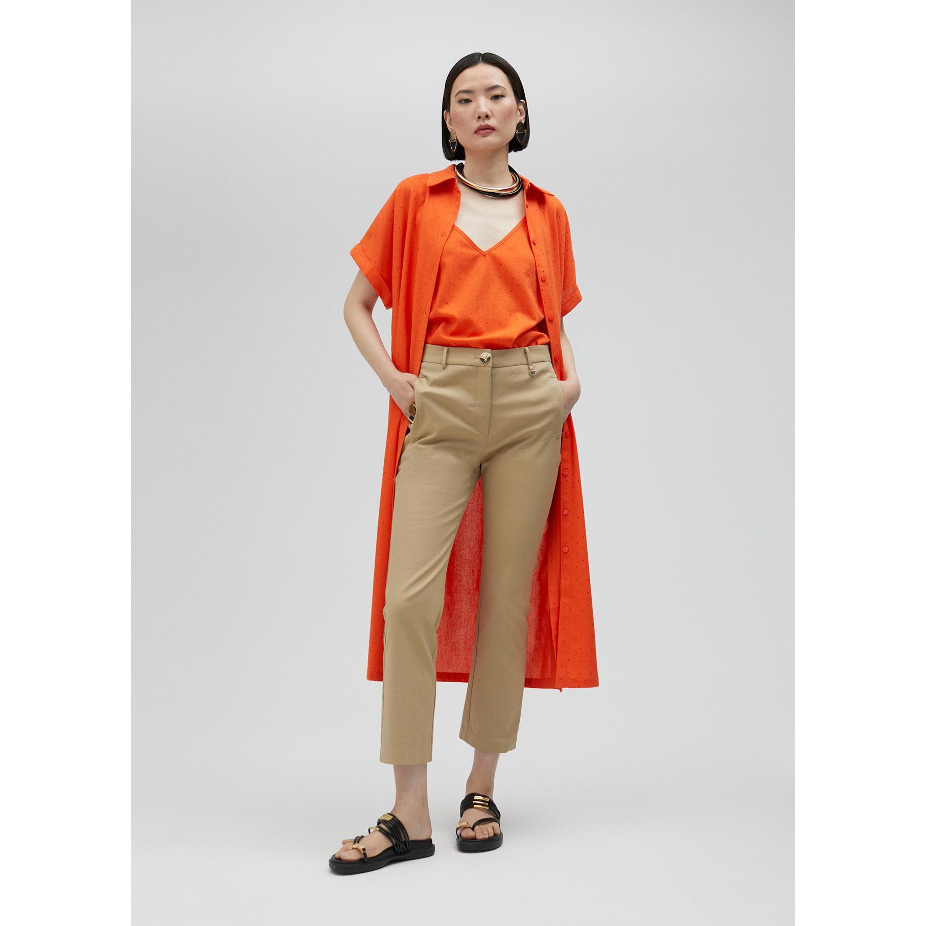 Camicione lungo con dettaglio di strass