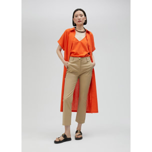 Camicione lungo con dettaglio di strass