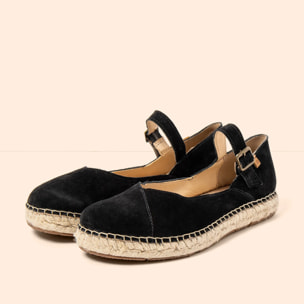 Zapatos N679 SILK SUEDE BLACK / CAMPOS color Black