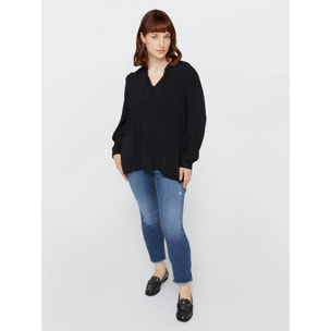 Fiorella Rubino - Blusa de viscosa ECOVERO™ - Negro