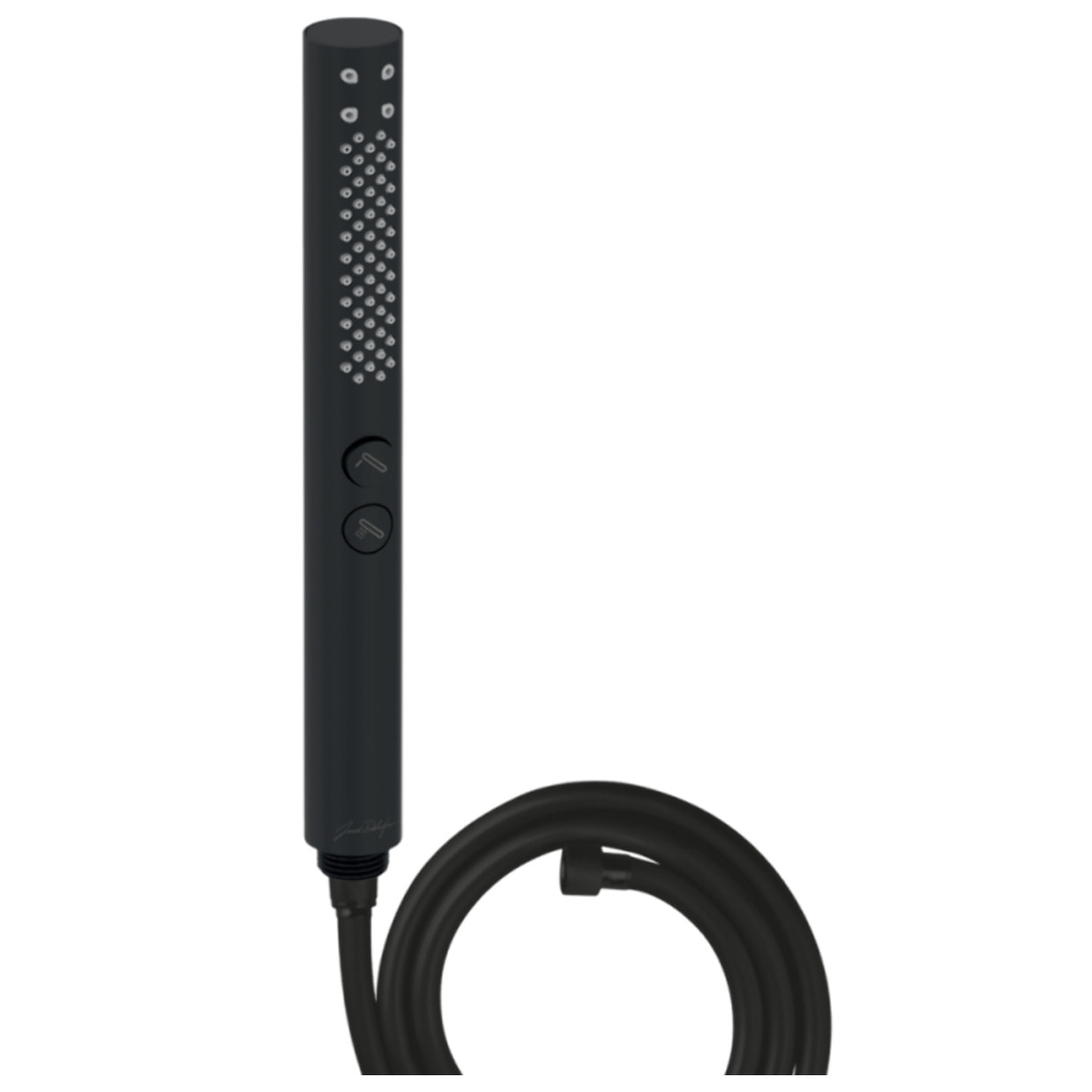 Pommeau de douche Shift+ rond 2 jets noir mat + flexible