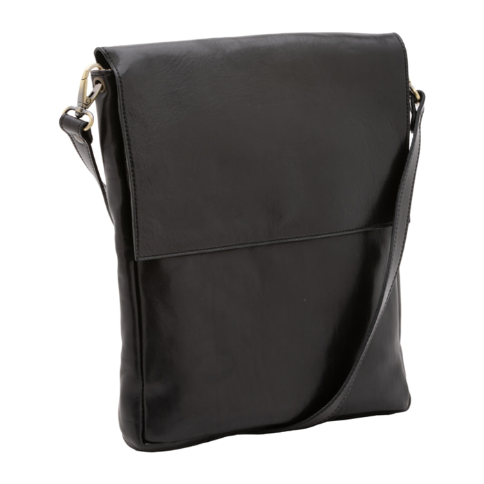 Borsa a tracolla  da uomo In Vera pelle Made in Italy 31x35x4 cm