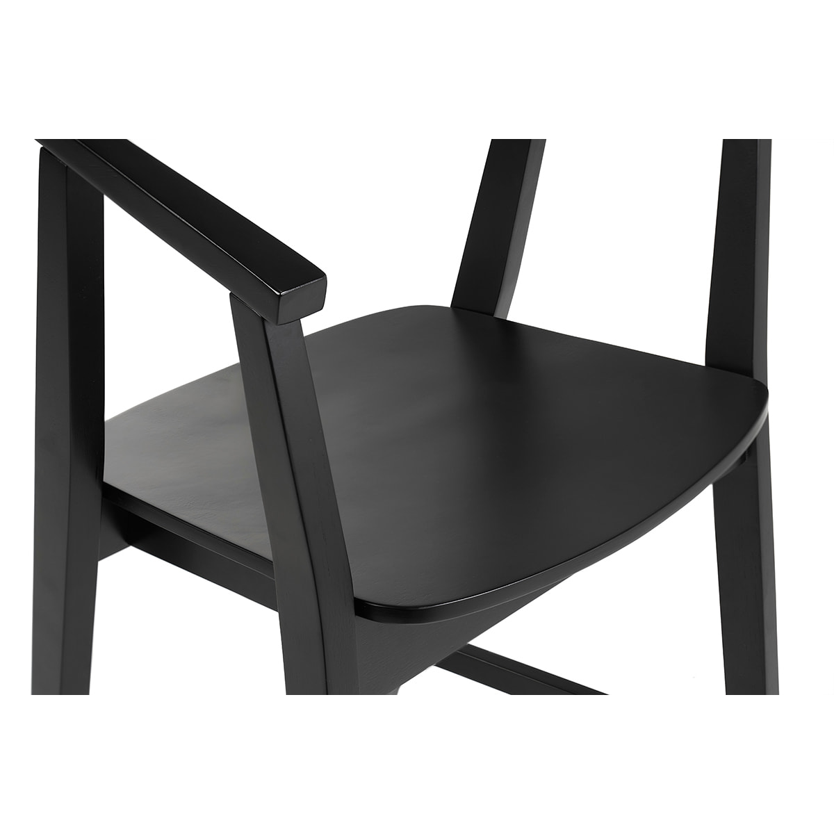 Tabourets de bar scandinaves en bois noir H66.5 cm (lot de 2) BAHIA