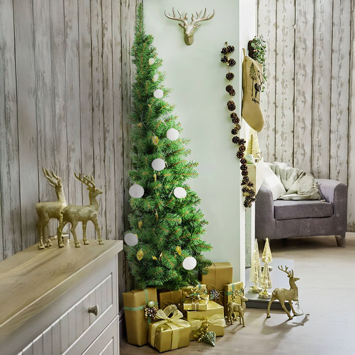 Àrbol de Navidad 180 cm, Pino artificial, Árbol de efectos reales, Árbol de Navidad, 60x88 h180 cm, Verde
