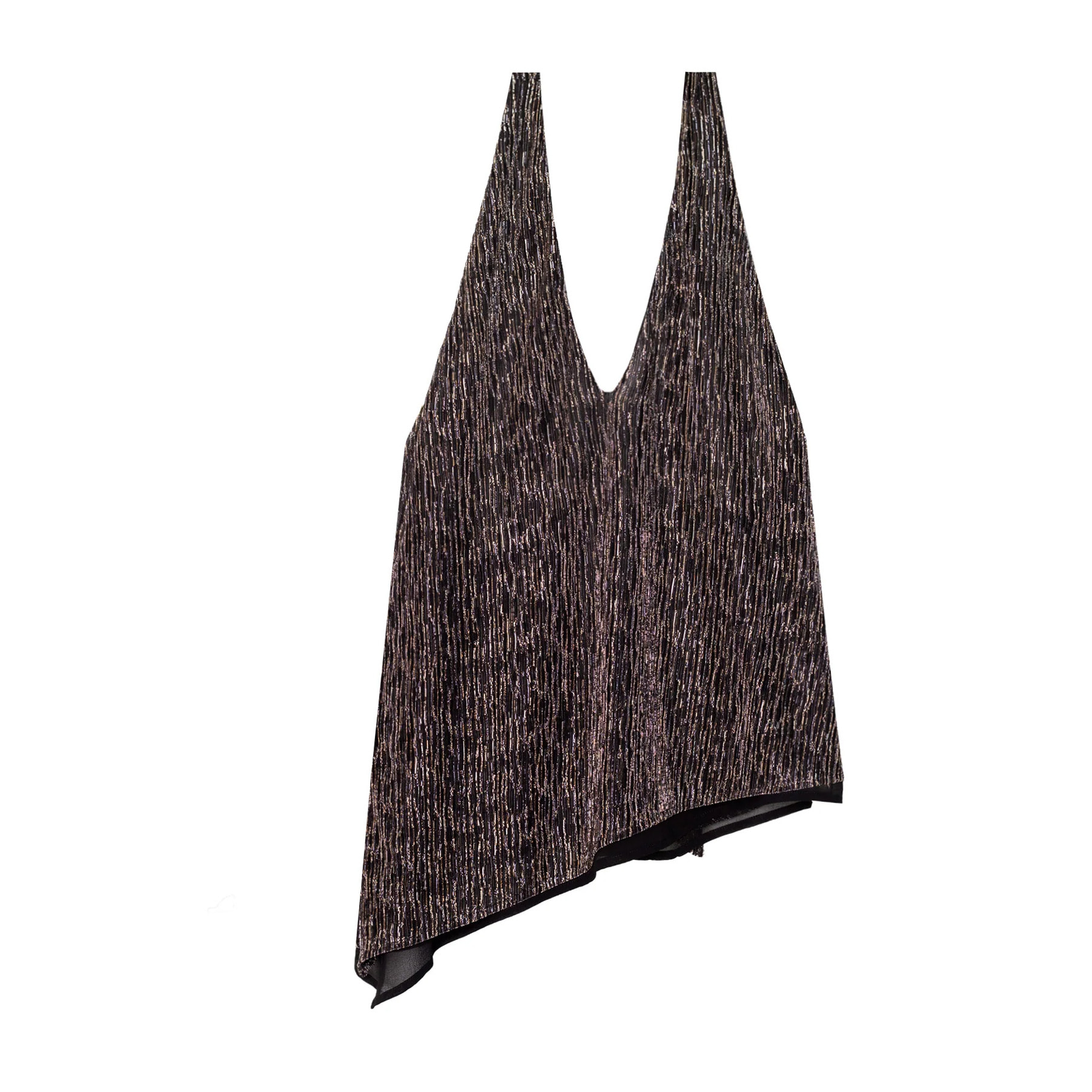 Blusa halter con lazadas y espalda descubierta