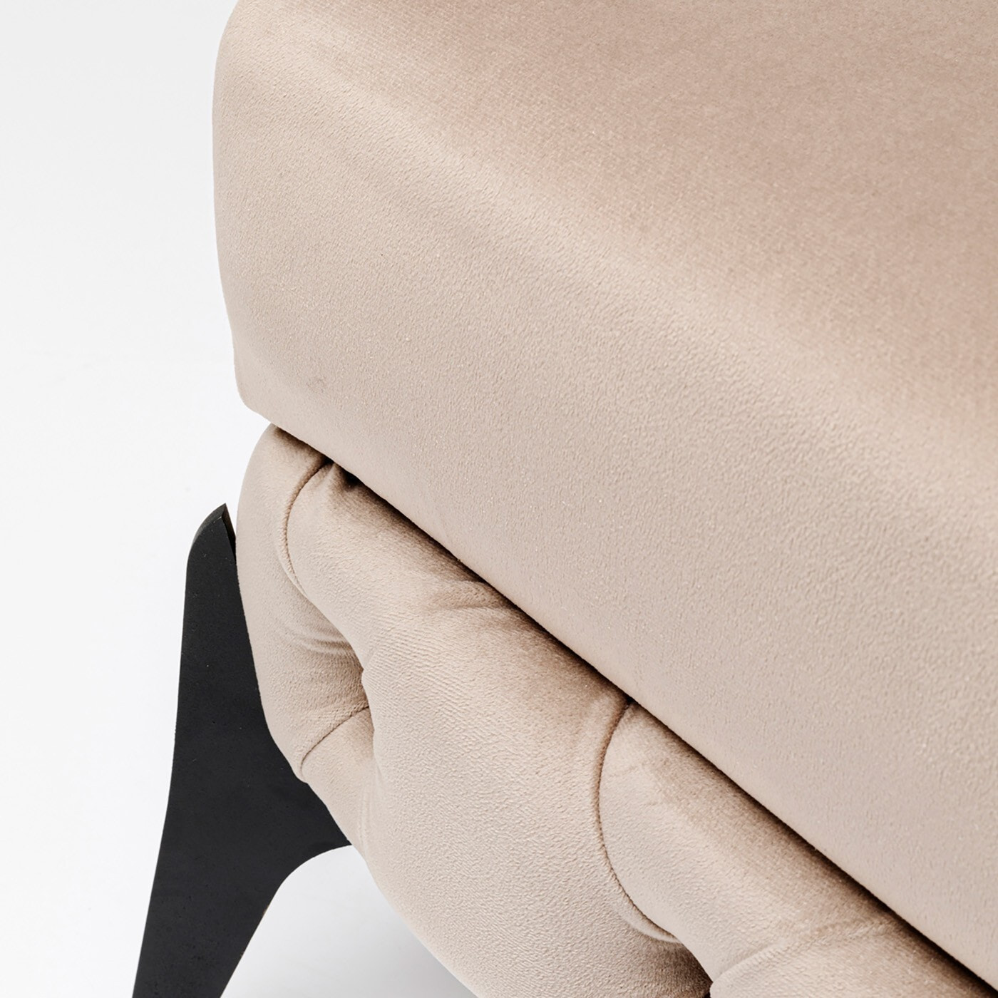 Pouf Bellissima velours beige Kare Design