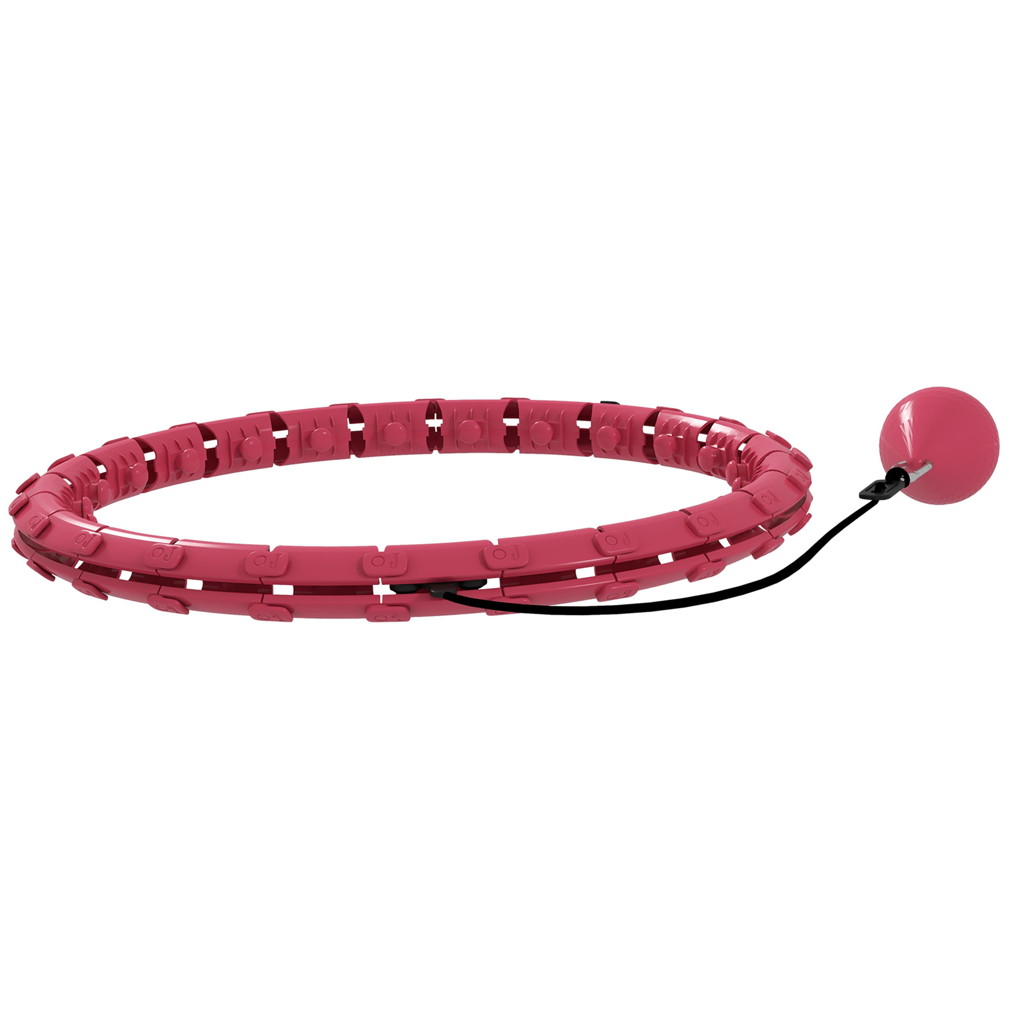 Hula Hoop fitness réglable dia. 45-106 cm - picots massage intégrés, segments amovibles - mauve