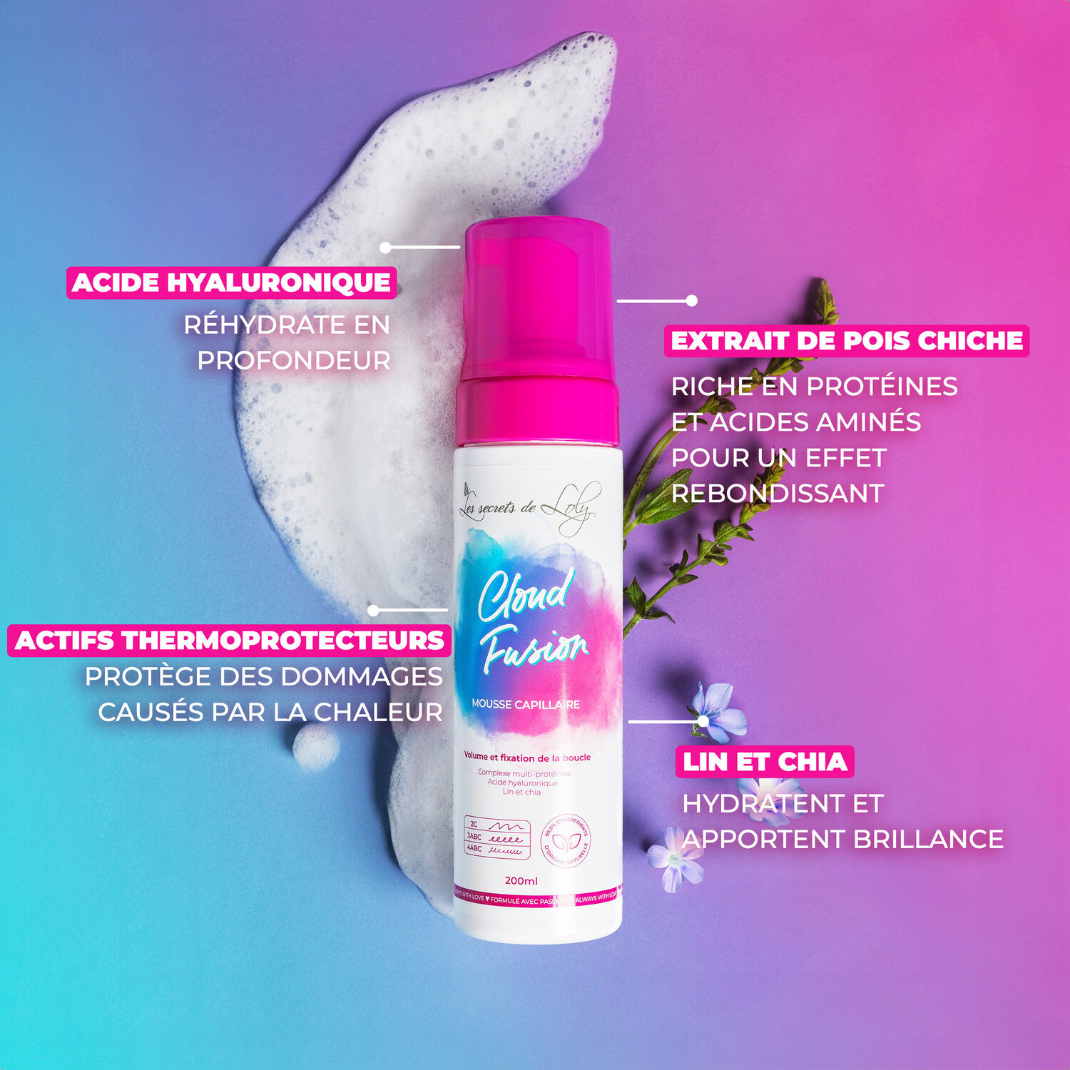 Cloud Fusion - Mousse Capillaire Fixante 200ml