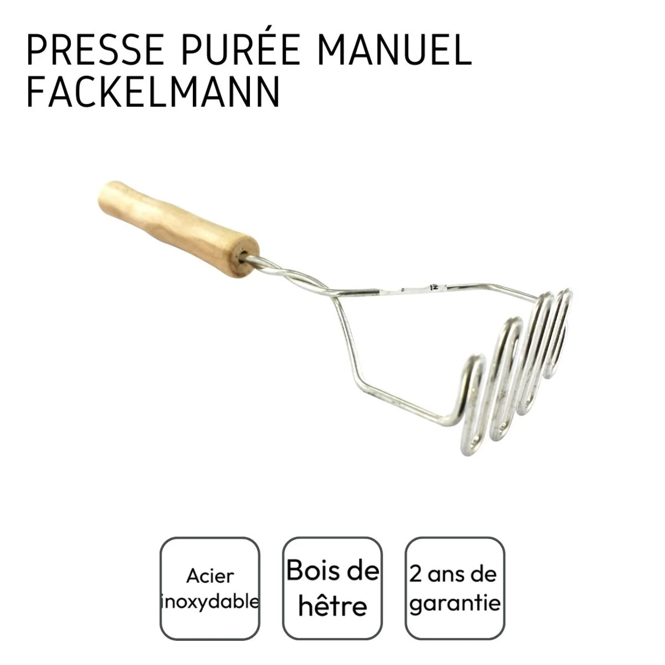 Presse purée manuel manche bois Fackelmann Wood Edition