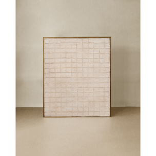 Cuadro beige decorativo sobre algodón con bastidor de madera pintado artesanalmente con pintura al óleo en varias medidas