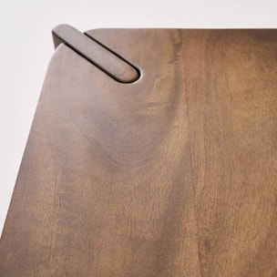 Table basse exotique carrée bois massif REVA