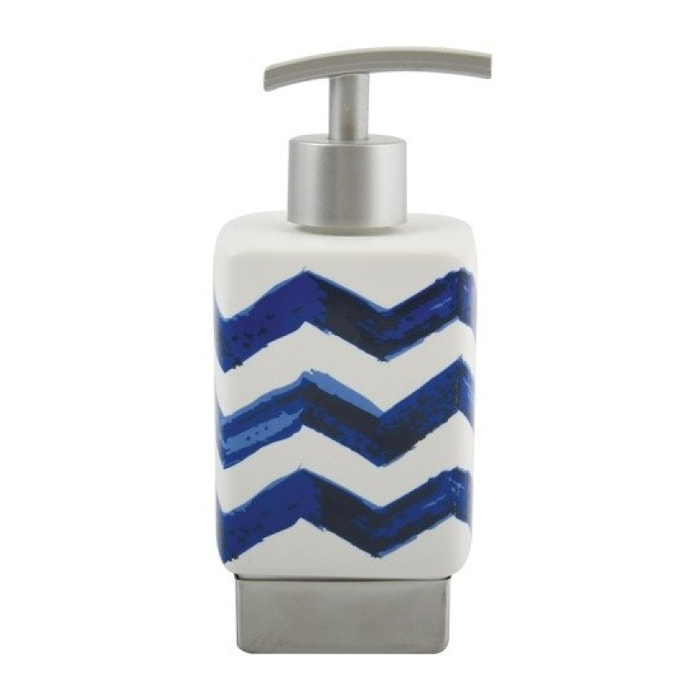 Distributeur de savon Céramique LE CAP  Bleu & Blanc MSV