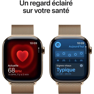 Montre connectée APPLE WATCH 42mm Tit Or Milanais Serie 11 Cellular