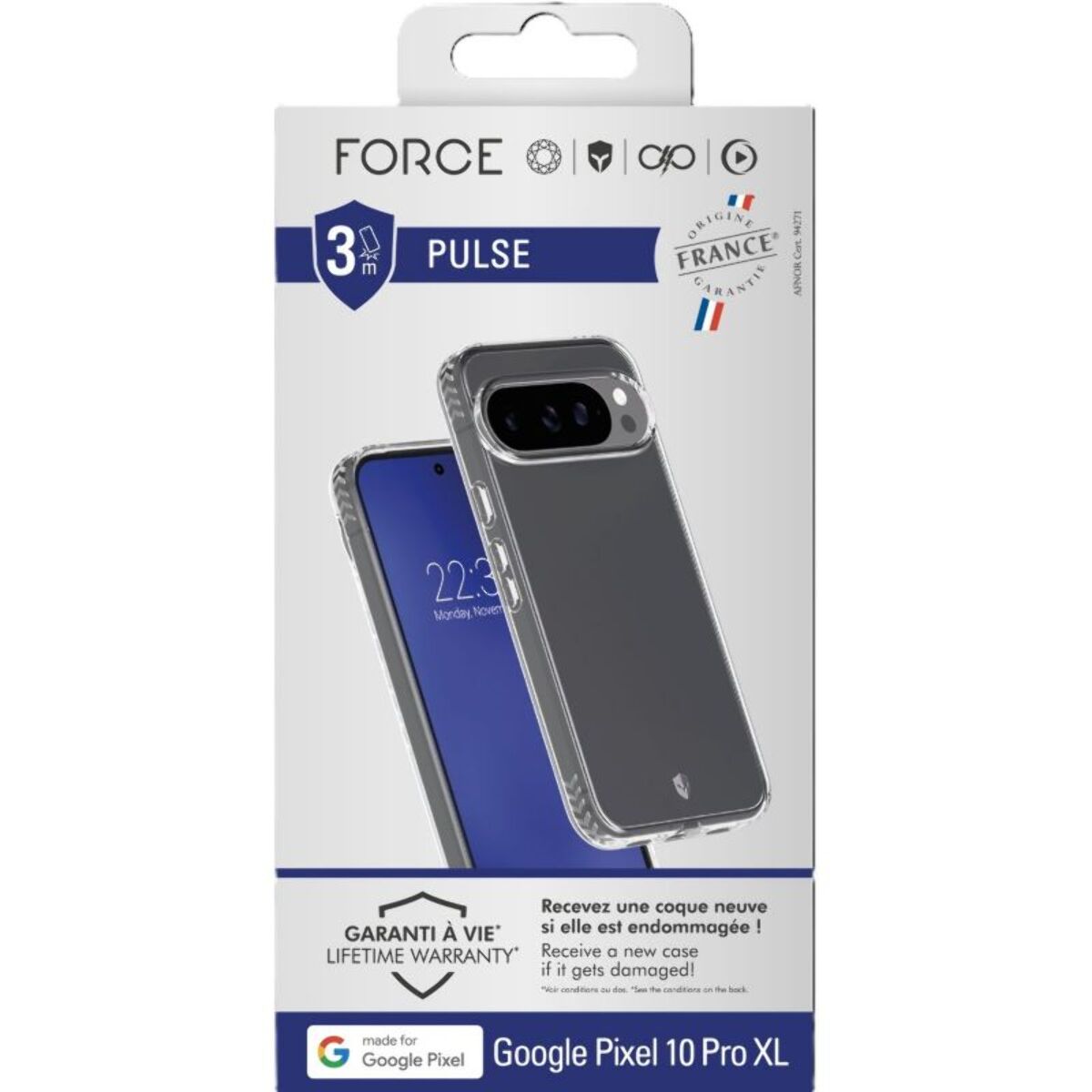 Coque FORCE CASE Google Pixel 10 Pro XL transparente