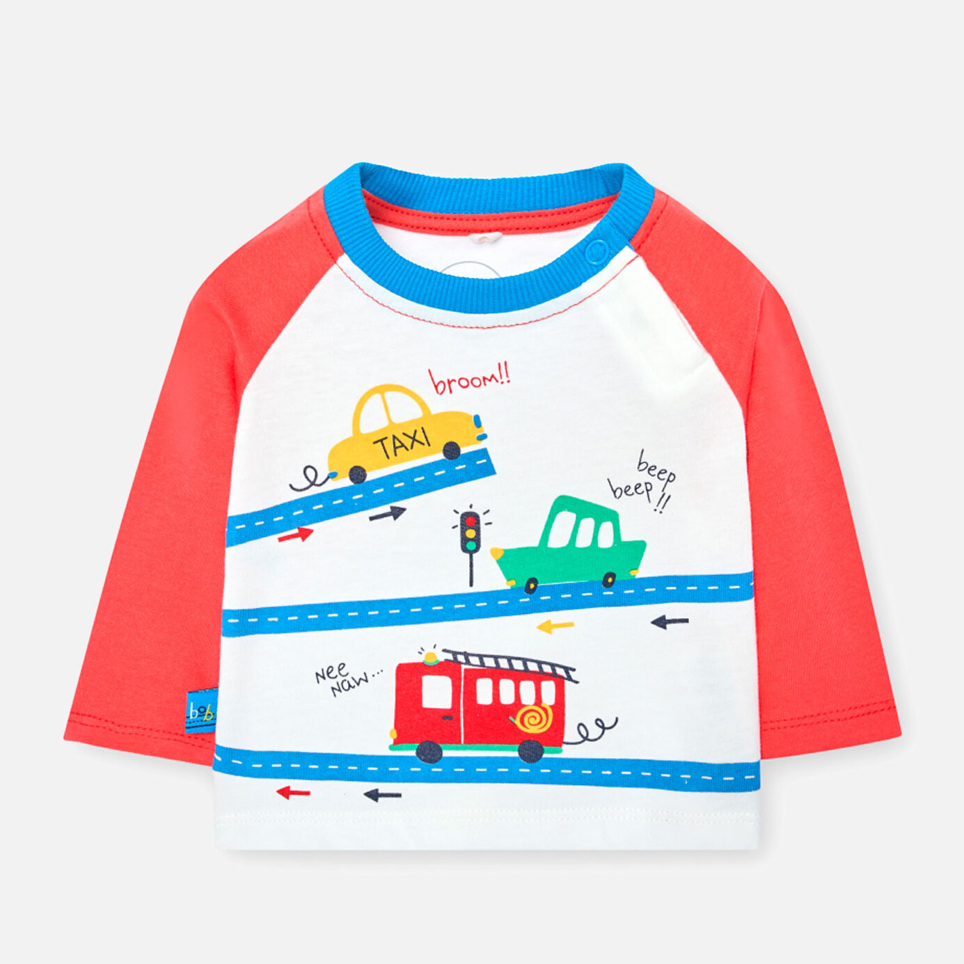 Camiseta reciÃ©n nacido niÃ±o, estampado, mangas largas