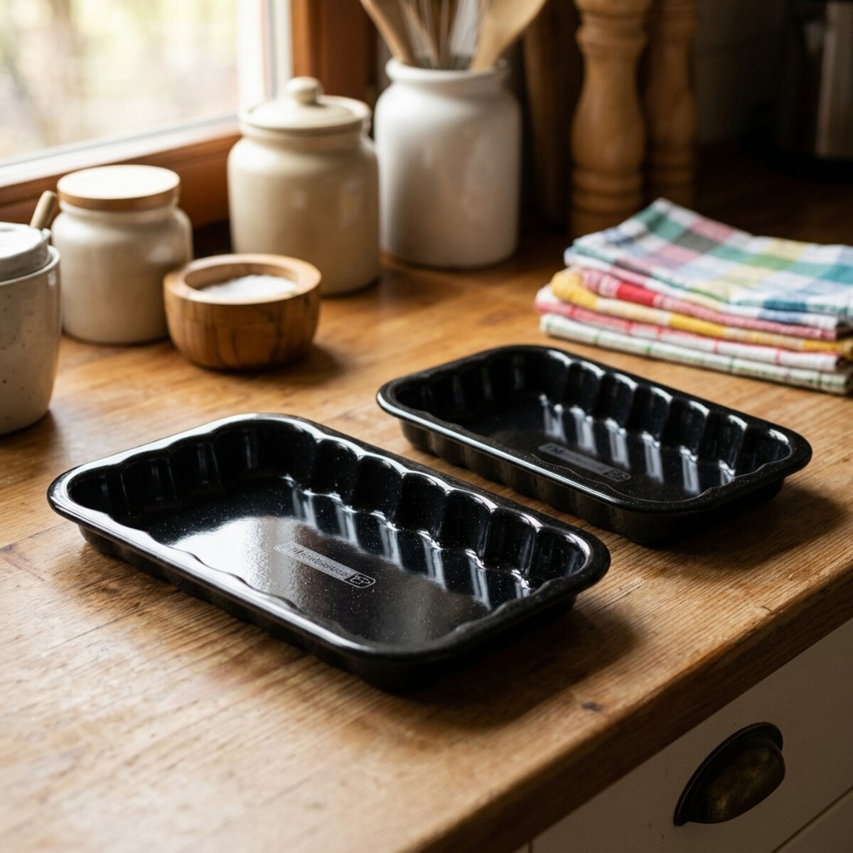 Lot de 2 plats à barbecue en acier émaillé 21 x 12 cm FM Professional Barbecue