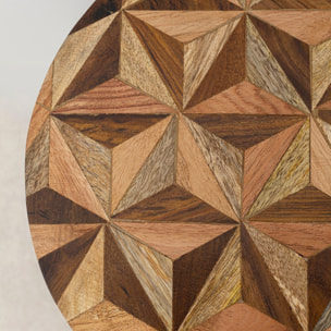 Table d'appoint Domero Geo marron et dorée Kare Design