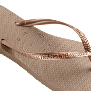 FLIP FLOPS HAVAIANAS SQUARE LOGO METALLIC