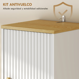 Armario de Baño Alto, Mueble Auxiliar de Baño Estrecho con Estantes Ajustables, Puertas Acanaladas, Cajón, Estante Abierto, Patas de Madera, para Espacios Pequeños, 31,5x29,7x171,5 cm, Blanco