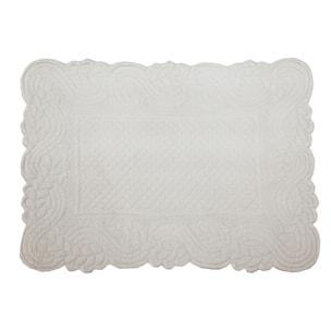 Set de table morphée coton matelassé - Blanc