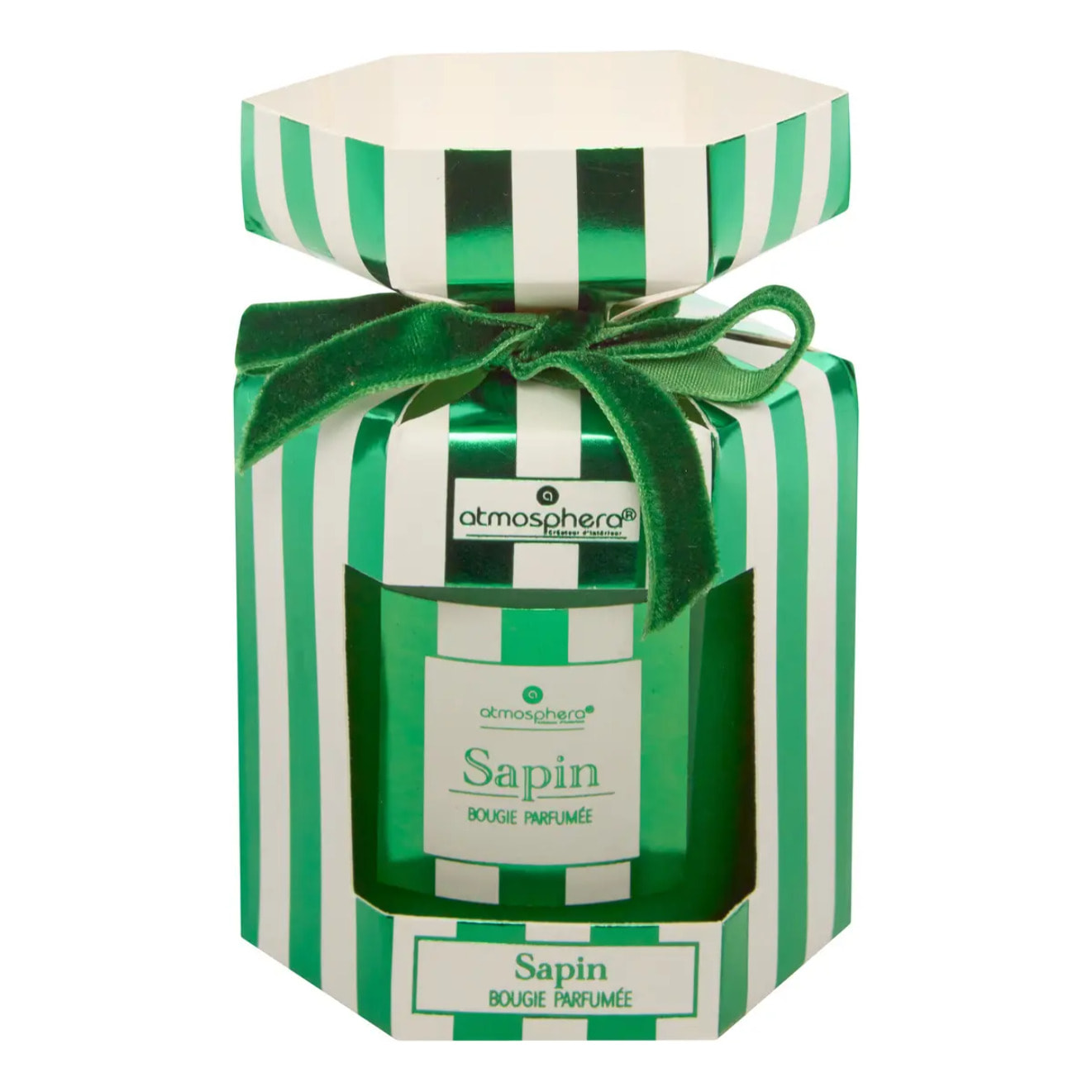 Bougie parfumée cracker 89 gr avec pot en verre assorti