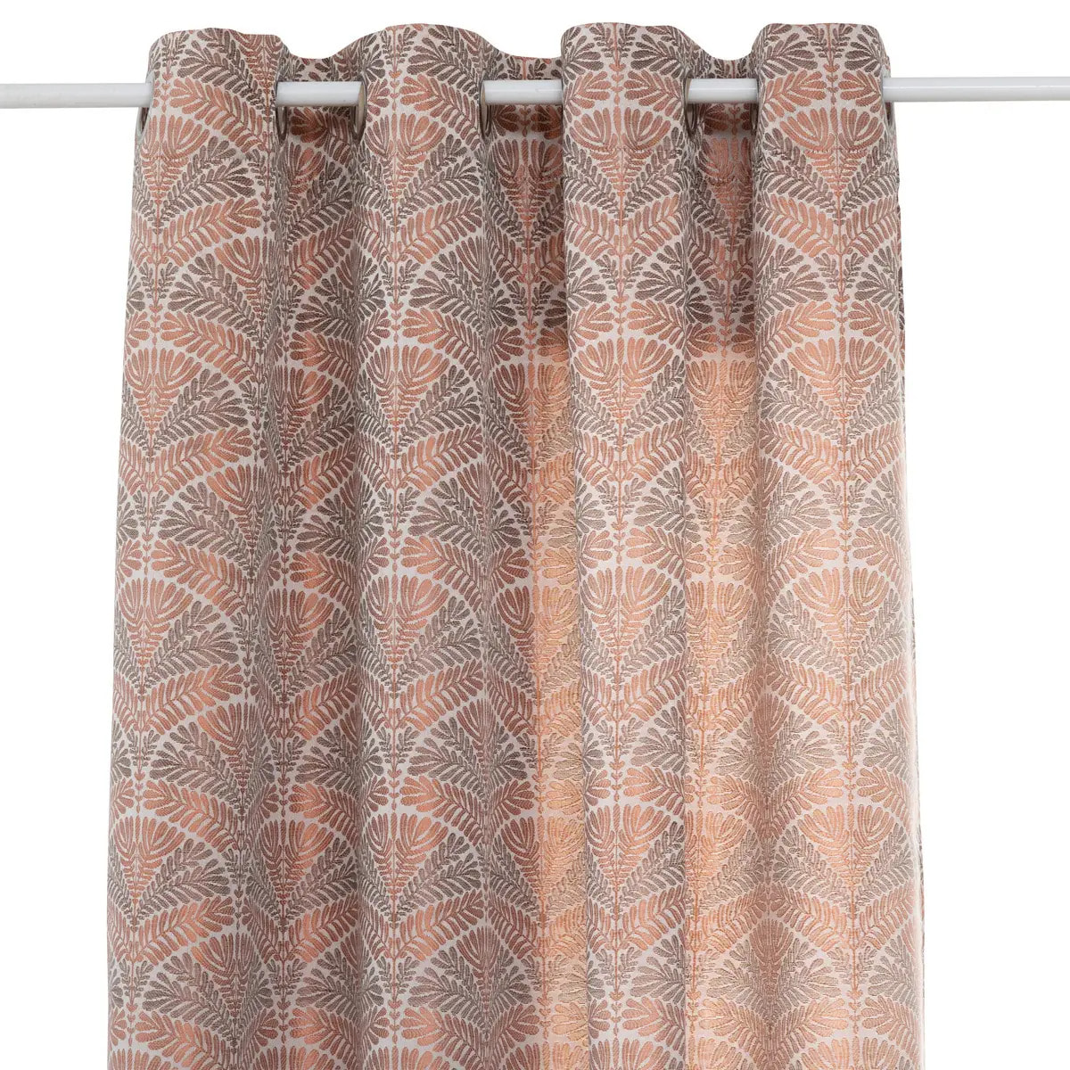Rideau "Mizani" jacquard terracotta 135x260cm