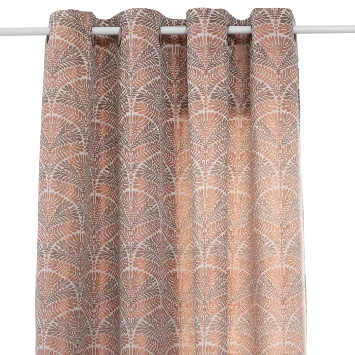 Rideau "Mizani" jacquard terracotta 135x260cm