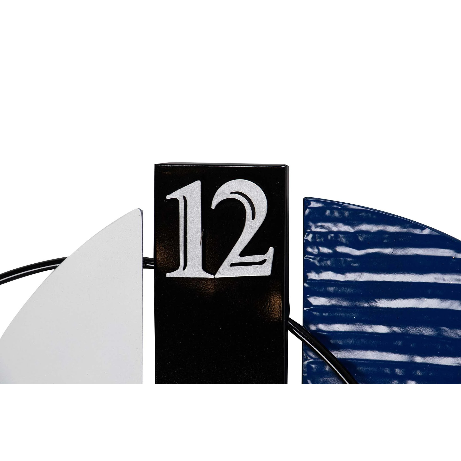 Reloj Pared Metal Azul Negro 62x6x57 Cm