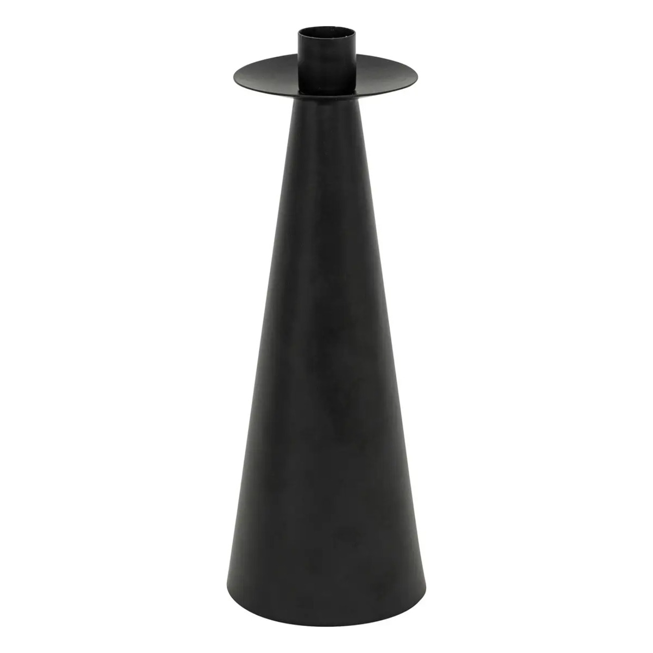 Set de 2 bougeoirs Automne métal noir H20/24cm